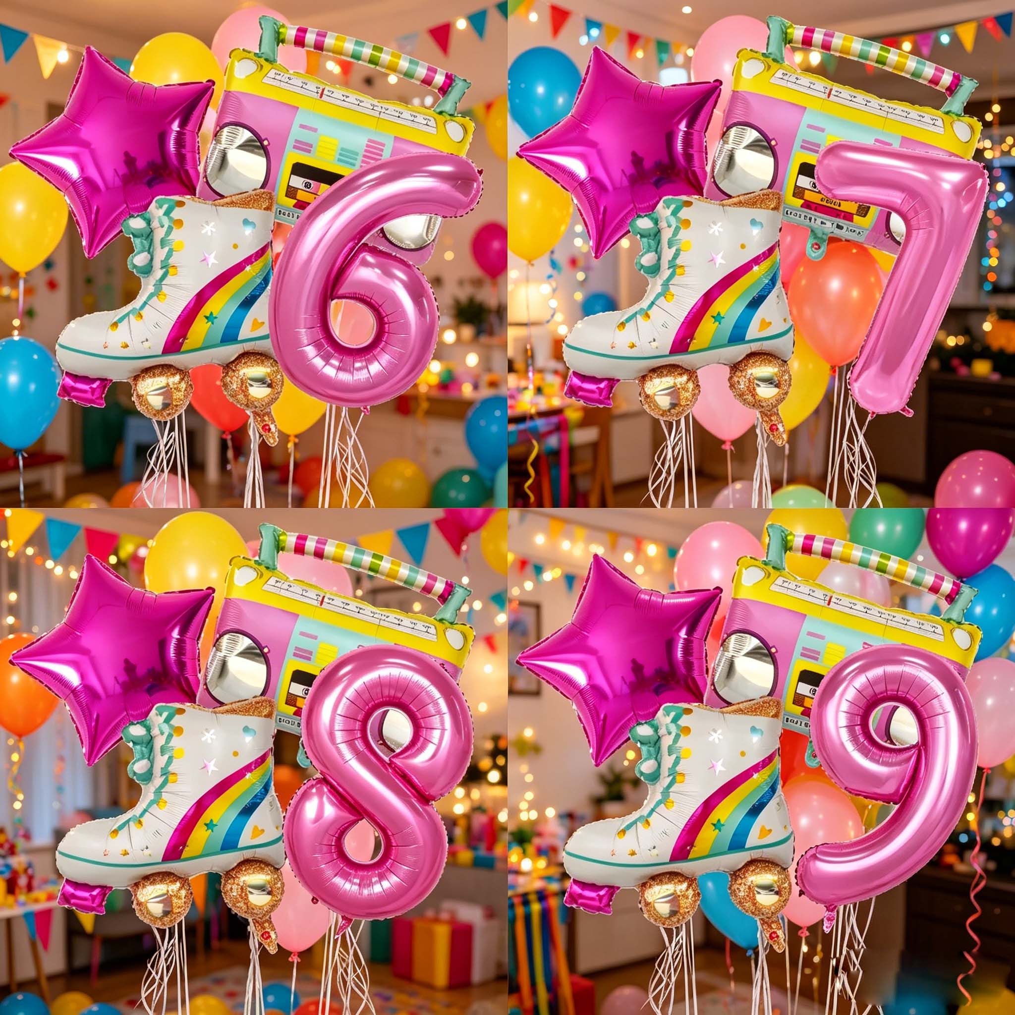 Kids Education Number - 4 adet 32 inç Numarası Balon