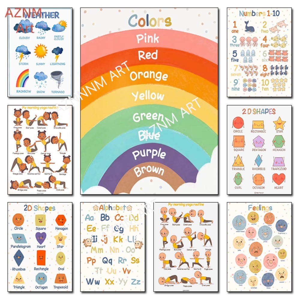Kids Yoga Education - 1 adet, Montessori eğitici çocuklar Yoga