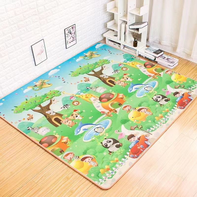 Kids Education Rug - Bebek oyun matı Çift Taraflı Hayvanlar