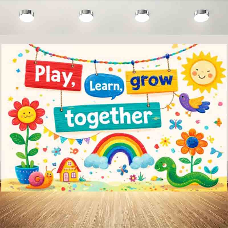 Kids Education Banner - Oyna Öğren Yüksel Birlikte Fotoğraf Arka