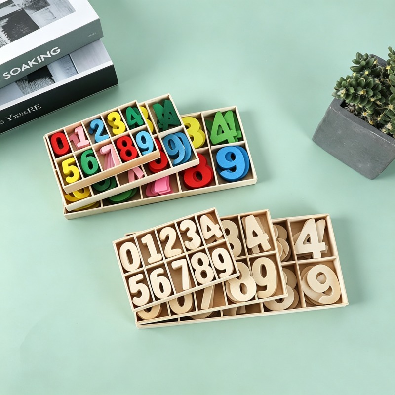 Kids Education Name - Ahşap Sayı Seti El İşi Rakamları