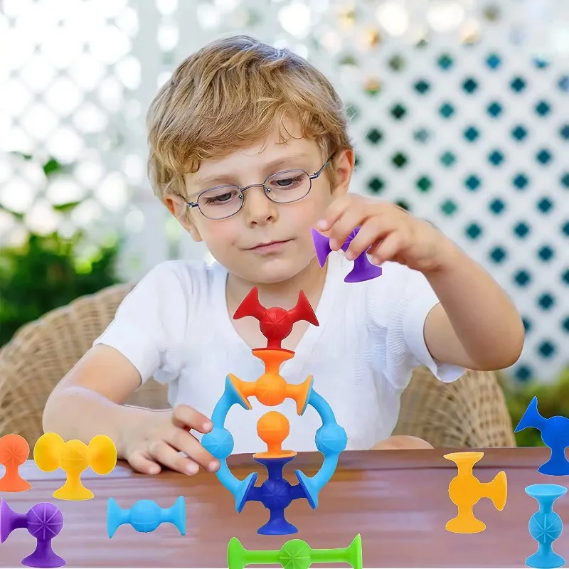 Kids Educational Game - Yumuşak TPR Vakumlu Yapım Blokları DIY