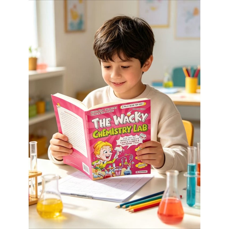 Kids Education Books - Çılgın Kimya Laboratuvarı Çocuk Bilim Çizgi
