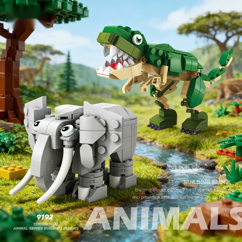 Kangaroo Kids Education - Hayvan Yapı Taşları Dinozor Fil Kaplan