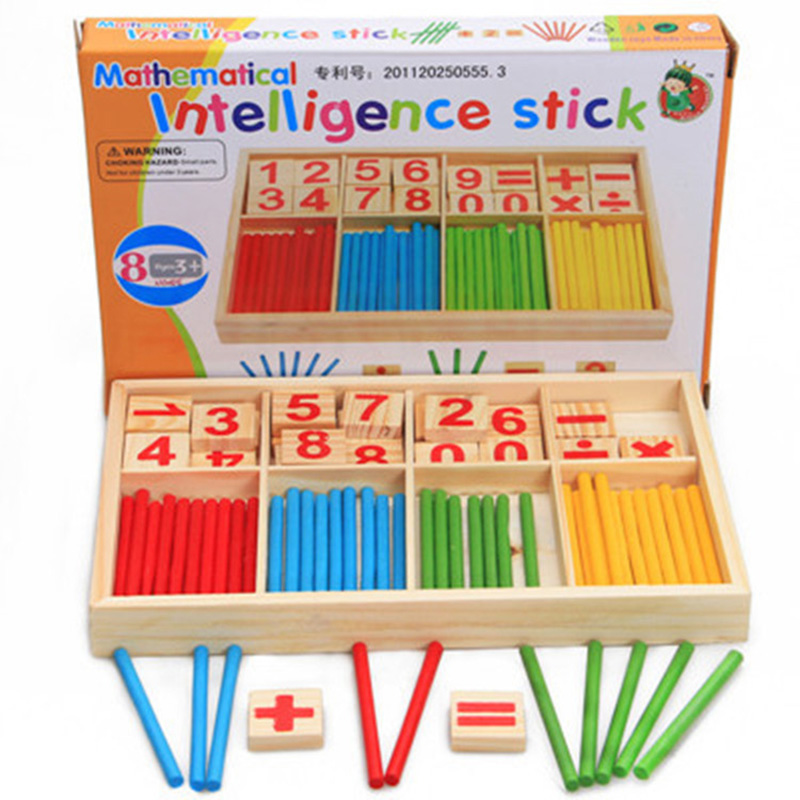 Kids Education Number - DIY Montessori oyuncaklar matematik numarası ahşap
