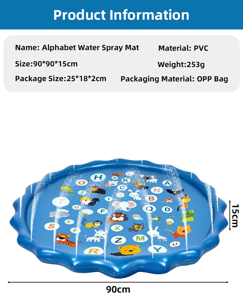 Alfabe Şişme Su Püskürtme Matı - Kids Education Rug incelemesi ve fiyatı